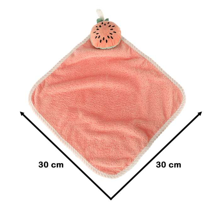 Prosop de mâini pentru copii, 30x30cm, pepene verde roz [4]