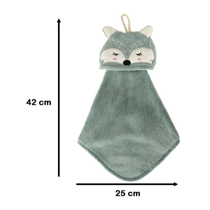 Prosop de mâini pentru copii 42x25cm vulpe albastră [6]