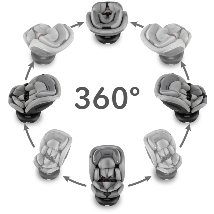 Scaun auto GOCAR 40-135 cm , GRI [12]