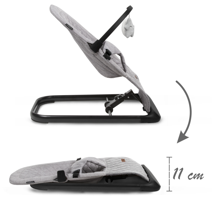 Scaun balansoar LARO gri/negru [7]