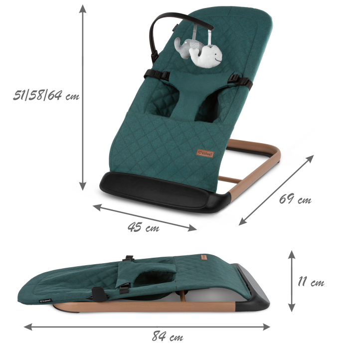 Scaun balansoar LARO verde/lemn [11]