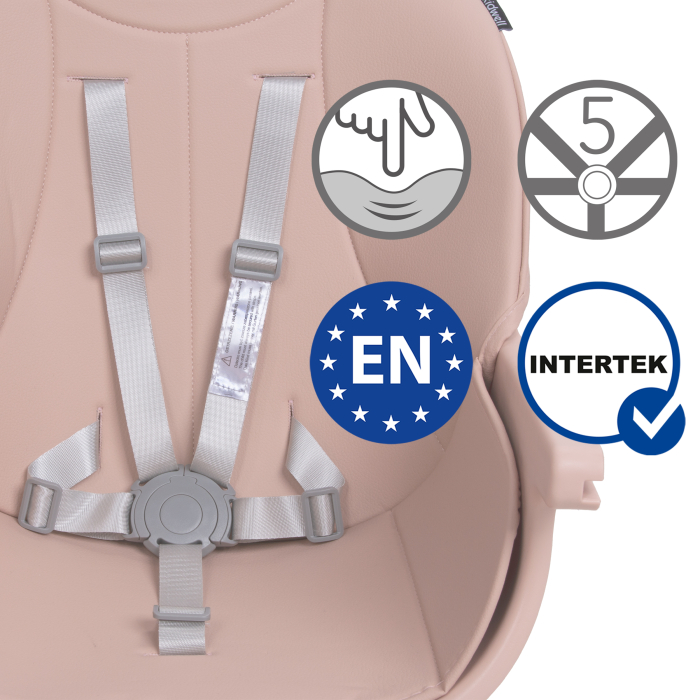 Scaun de masa 4 in 1  EATAN ,culoare ROZ [12]