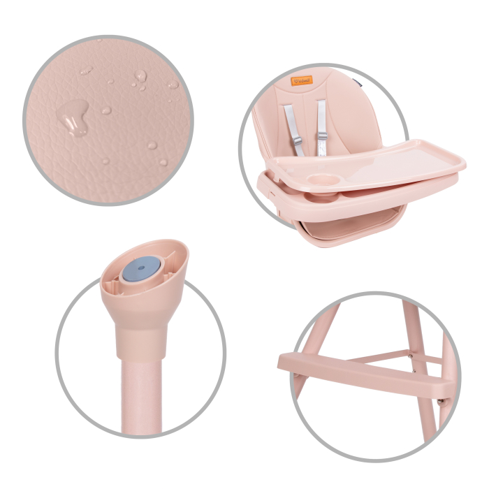 Scaun de masa 4 in 1  EATAN ,culoare ROZ [13]