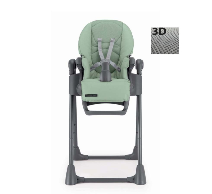 Scaun de Masă CAM Pappananna ICON AIR – ,Reglabil, Confortabil, Cu Spătar Rabatabil și Tăviță Detașabilă , verde [5]