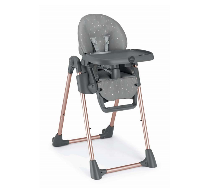 Scaun de Masă CAM Pappananna – Reglabil, Confortabil, Cu Spătar Rabatabil și Tăviță Detașabilă, GRI-gold [1]