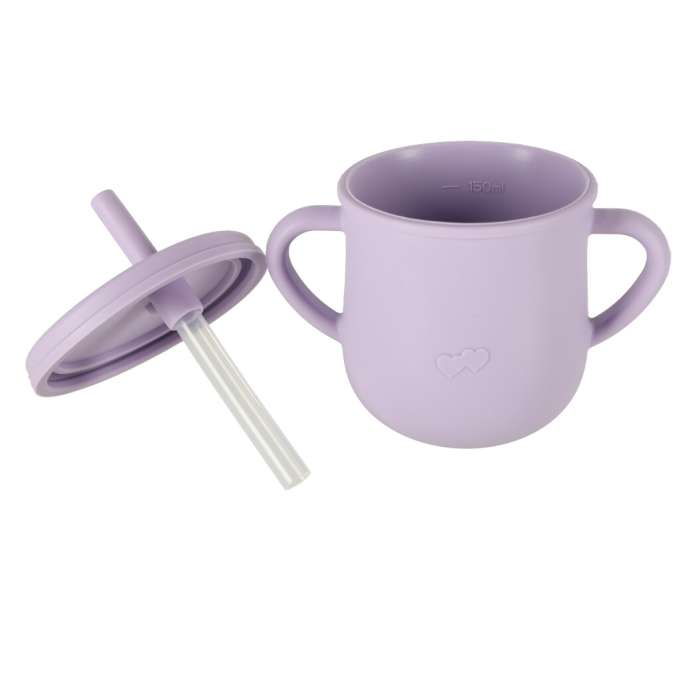 Set hranire pentru copii din silicon, model crab, 9 piese, violet [7]