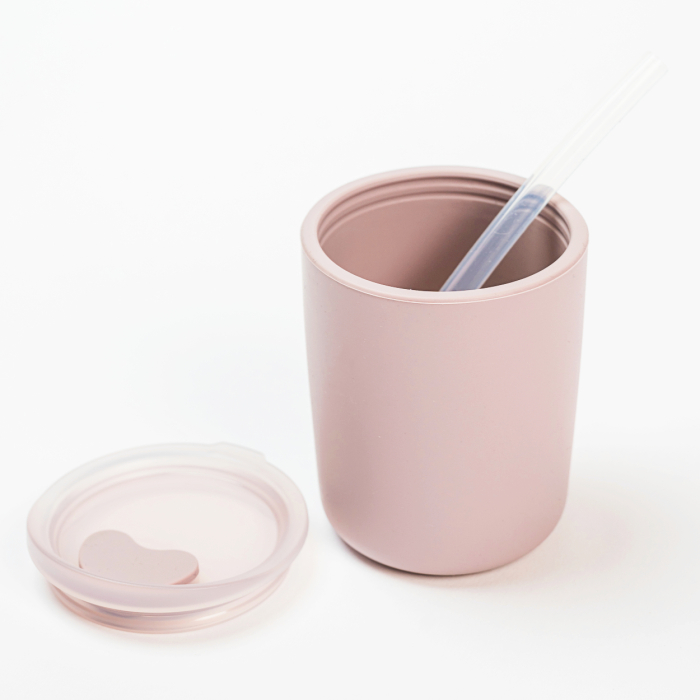 Set hranire bebelusi pentru diversificare din silicon 6+ luni, Roz Pudră [3]