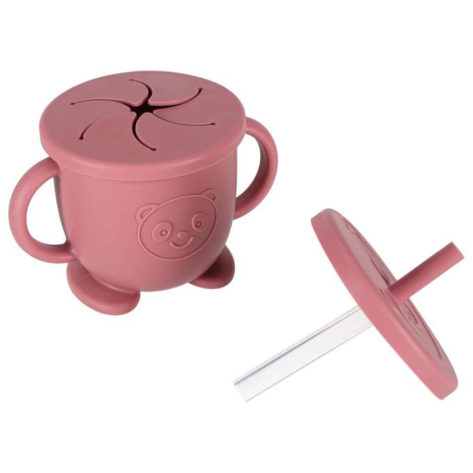 Set hranire din silicon pentru copii, crab 9 piese, crab, roz BPA FREE [5]