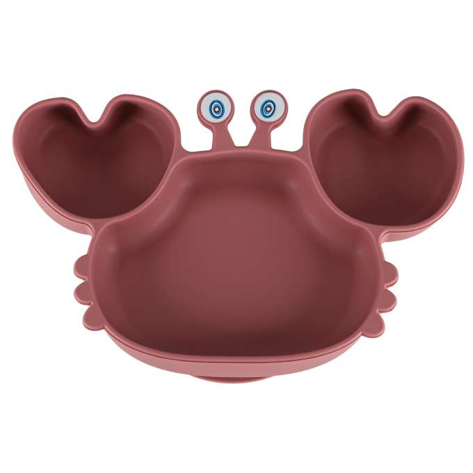 Set hranire din silicon pentru copii, crab 9 piese, crab, roz BPA FREE [2]
