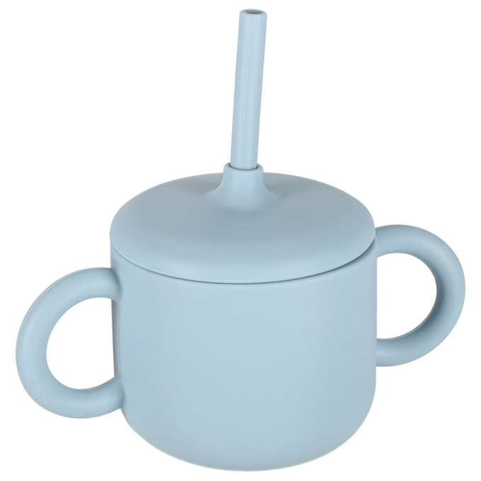 Set hranire din silicon pentru copii ,ursulet , 8 elemente, albastru [4]