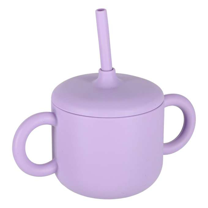 Set hranire din silicon pentru copii ,ursulet , 8 elemente, violet [5]