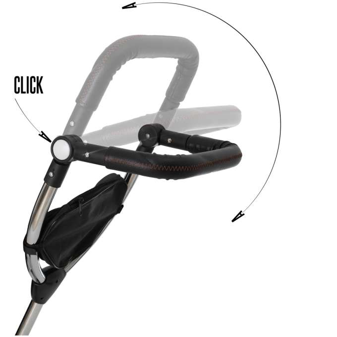 Tricicletă Trike Fix 3 în 1 cu copertină pivotantă reglabilă,  V3 neagră [26]