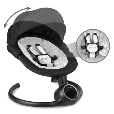 Balansoar electric 2 în 1 REVE Negru/Argintiu [8]