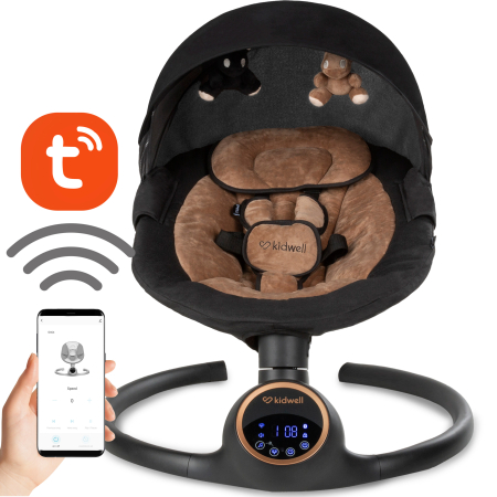 Leagǎne şi Balansoare - Balansoar electric 2 în 1 REVE Negru/Auriu