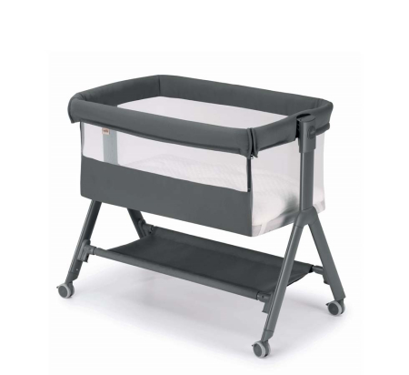 Pătuț Co-Sleeping Sempreconte Air – Gri, Pătuț Bebe Atașabil, Laterale Detașabile și Reglaj pe Înălțime [1]