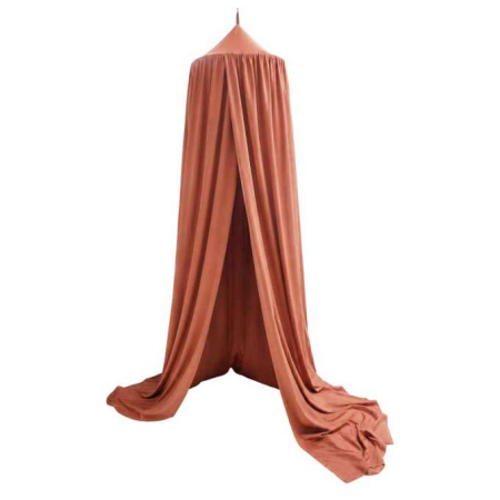 Baldachin pentru pat copii tip cort suspendat roz inchis 280 cm [4]