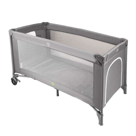 Pătuț de călătorie pliabil cu saltea maxim 15 kg, gri [4]