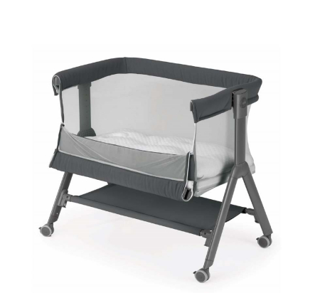 Pătuț Co-Sleeping Sempreconte Air – Gri, Pătuț Bebe Atașabil, Laterale Detașabile și Reglaj pe Înălțime