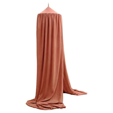 Baldachin pentru pat copii tip cort suspendat roz inchis 280 cm [3]