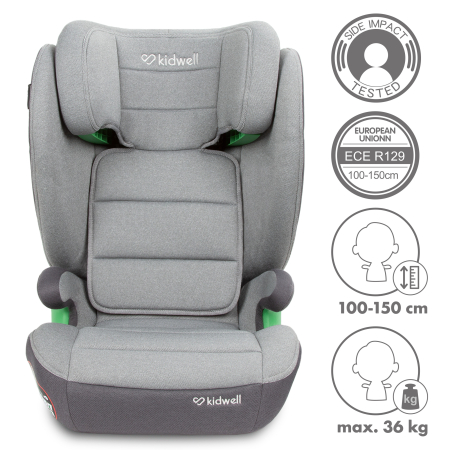 Scaun auto WESTON gri deschis , 100-150cm,3-12 ani,15-36kg [1]