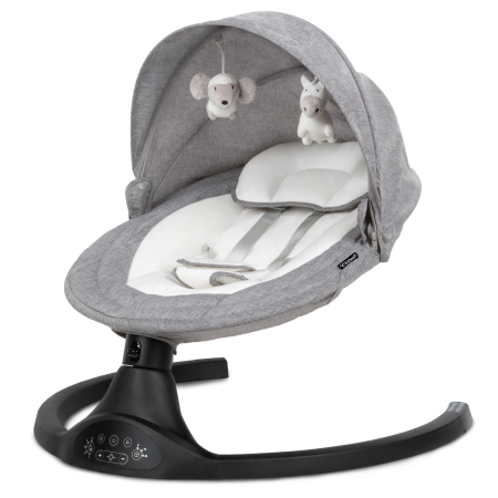 Leagǎne şi Balansoare - Balansoar electric 2 în 1 LUXI Dark Melange/Negru