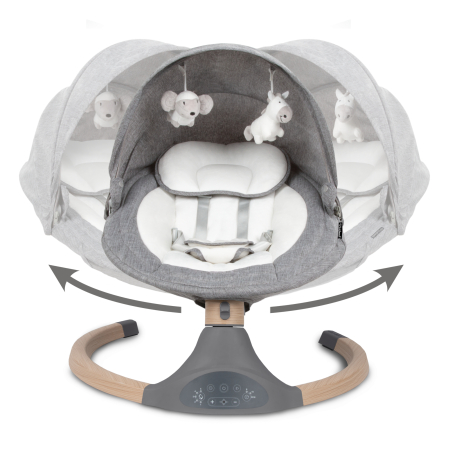 Balansoar electric 2 în 1 LUXI Dark Melange/lemn [4]