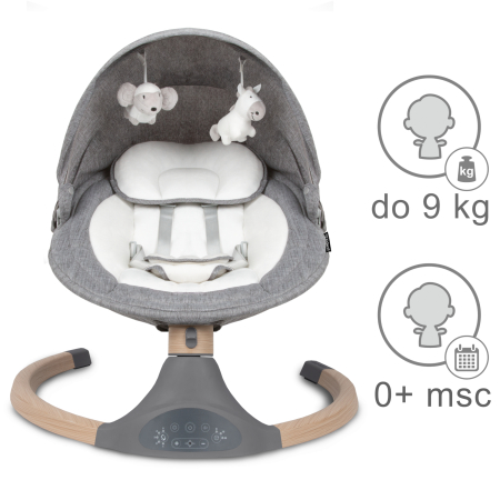 Balansoar electric 2 în 1 LUXI Dark Melange/lemn [9]