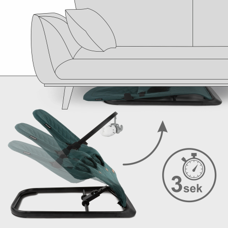 Scaun balansoar Laro Verde/Negru [5]