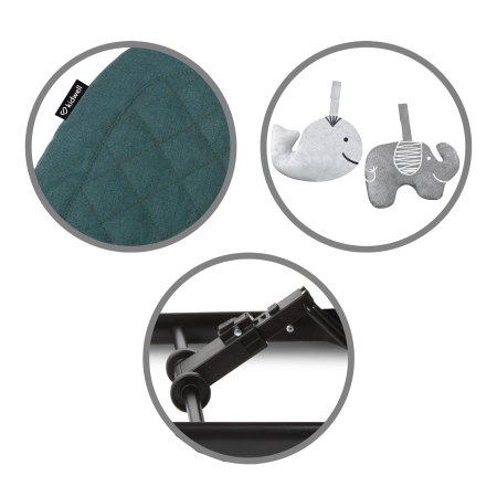 Scaun balansoar Laro Verde/Negru [9]