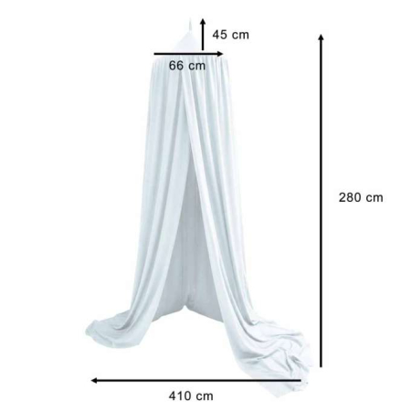 Baldachin pentru pat copii tip cort suspendat albastru 280 cm [2]