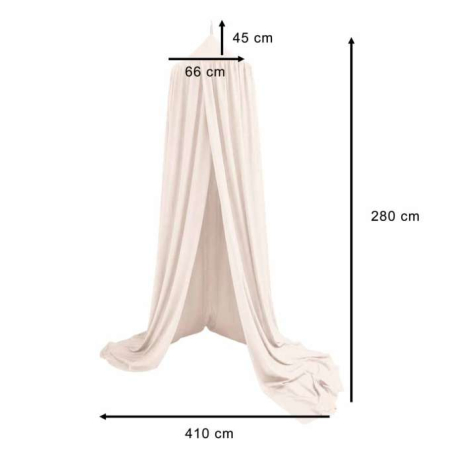 Baldachin pentru pat copii tip cort suspendat bej 280 cm [2]