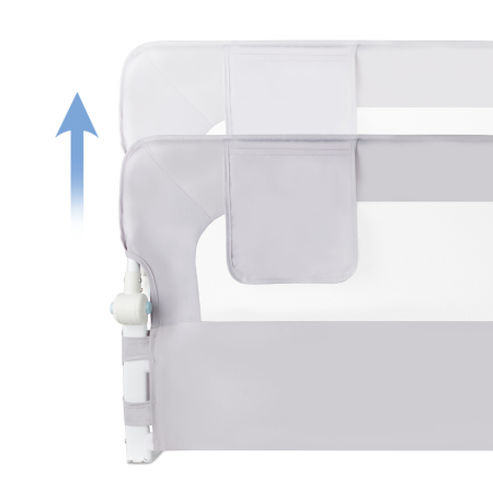 Bariera de protectie pentru pat copii Kidwell CORI Gray, 150 cm [9]