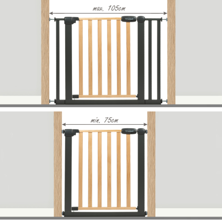 Poarta de siguranță Kidwell Trasti 74-105 cm, [2]