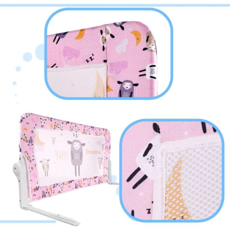 Barieră de siguranță pentru pat , 90 cm, model oaie [1]