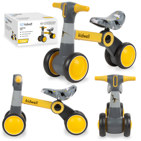 Biciclete de Echilibru - Bicicletă de echilibru pentru copii Kidwell Petito Dino – bicicletă fără pedale pentru copii