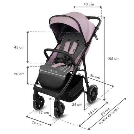 Cărucior ENZO roz [12]