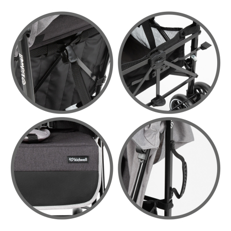 Cărucior de călătorie NELLI Gri/Grafit [11]