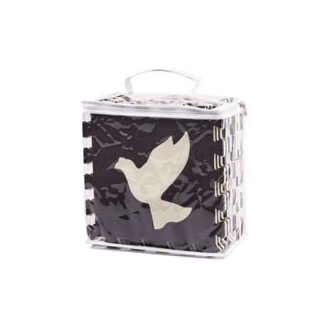 Covoras de joaca pentru copii din spuma EVA puzzle negru-ecru 25 piese [6]