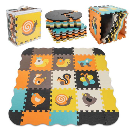 Covorase Educationale - Covoras de joaca si tarc pentru copii din spuma EVA puzzle cu animale 25 piese