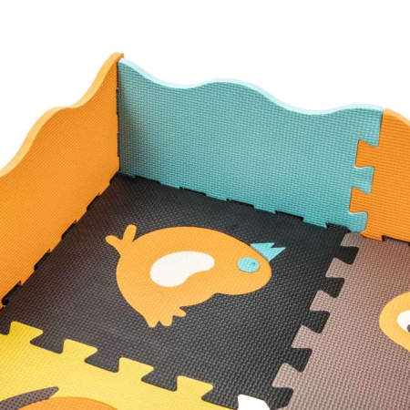 Covoras de joaca si tarc pentru copii din spuma EVA puzzle cu animale 25 piese [7]