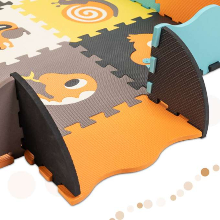 Covoras de joaca si tarc pentru copii din spuma EVA puzzle cu animale 25 piese [10]