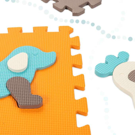 Covoras de joaca si tarc pentru copii din spuma EVA puzzle cu animale 25 piese [11]