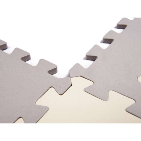 Covoraș educativ din spumă, puzzle, gri-bej, 36 de elemente, 150x150cm [5]