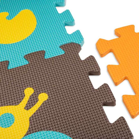 Covoraș puzzle din spumă pentru copii cu 9 elemenți, animale colorate, 85cm x 85cm x 1cm [8]