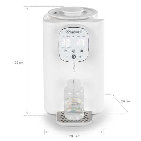 Espressor de apa  pentru prepararea laptelui praf Kidwell PIIM White, dozare automată și menținere temperatură 72h [4]