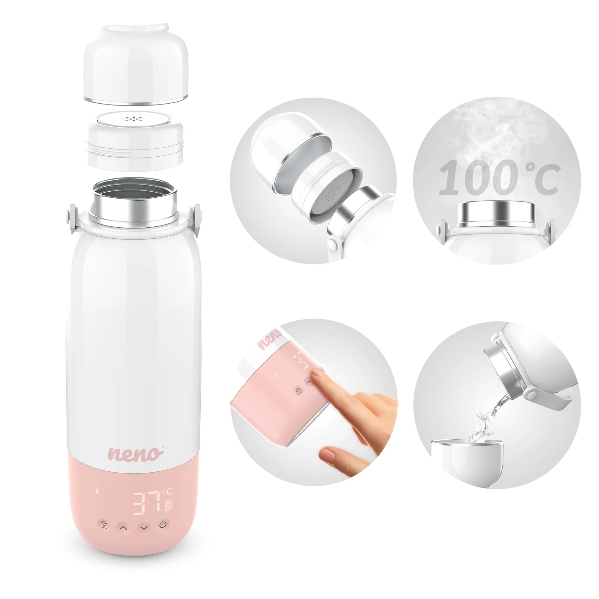 Incalzitor portabil pentru apa si lapte Neno Luvio, cu fierbere, 550 ml [23]
