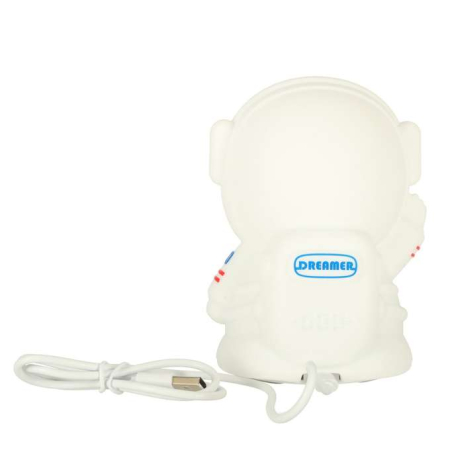 Lampă de veghe pentru copii, cu 8 LED-uri USB RGB, din silicon, moale la atingere, albă, astronaut [7]