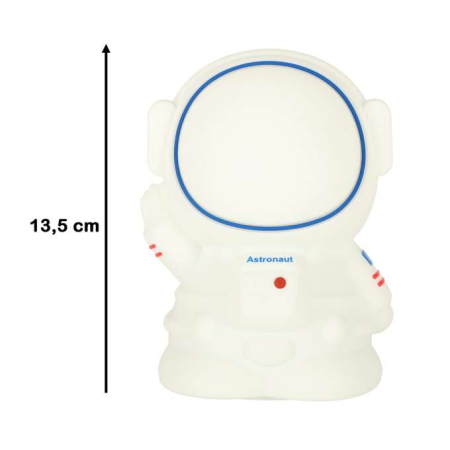 Lampă de veghe pentru copii, cu 8 LED-uri USB RGB, din silicon, moale la atingere, albă, astronaut [8]