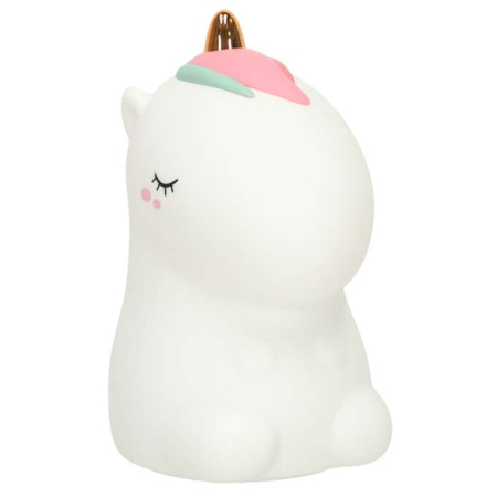 Lampă de veghe pentru copii, silicon, tactil, LED, alb, RGB, unicorn [1]