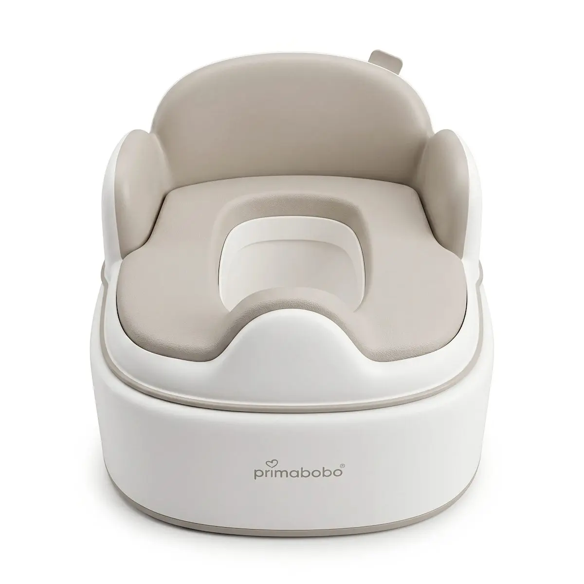 Olita multifunctionala 4 in 1 pentru copii Primabobo– Reductor WC, Inaltator, Scaun, Recipient detasabil, Perna moale, Spatar ergonomic, Anti-alunecare, Anti-stropire, Capac inclus culoare BEJ [1]